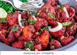 Spicy fried chicken South Indian style