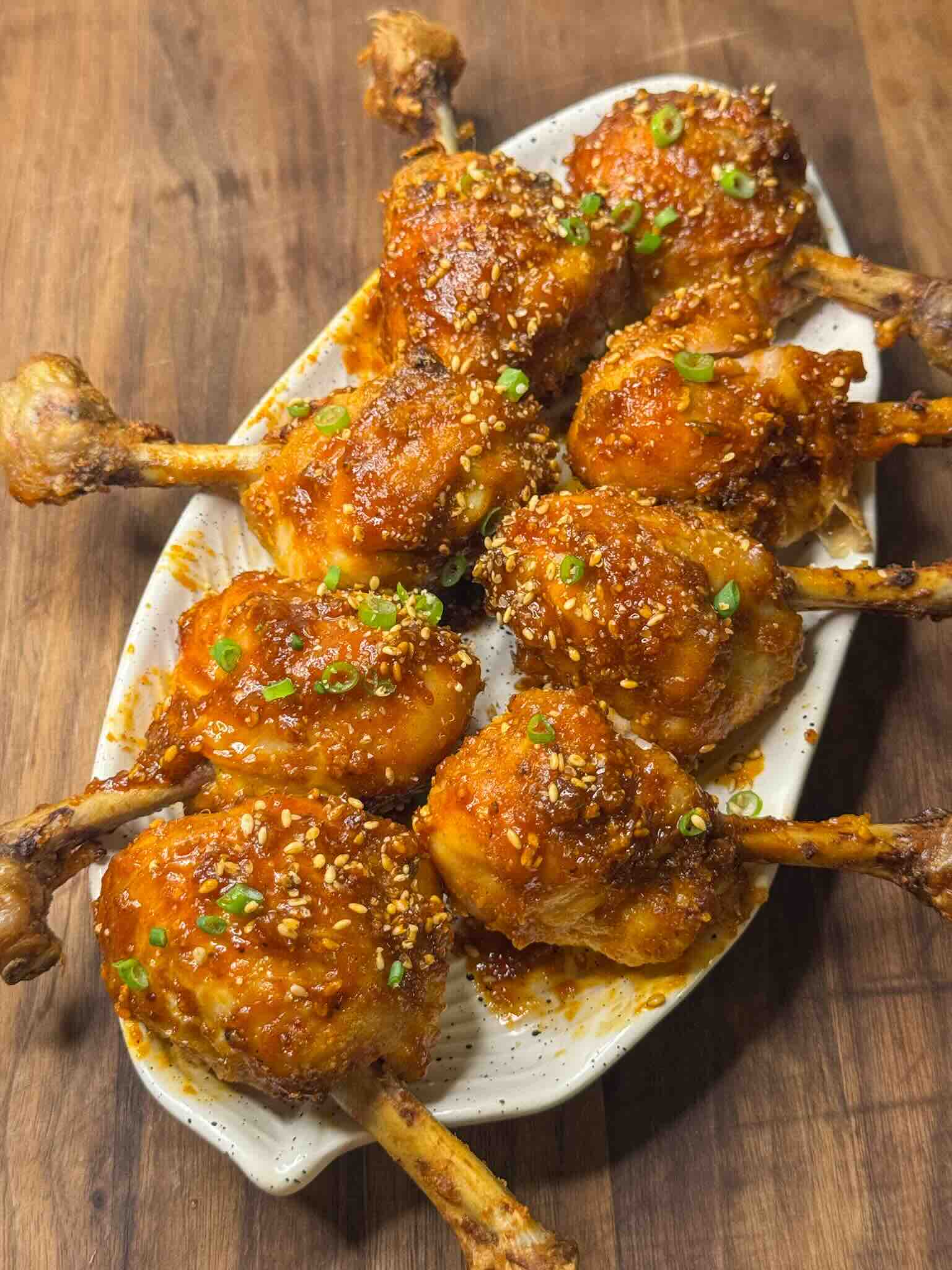 Chicken drumstick lollipops